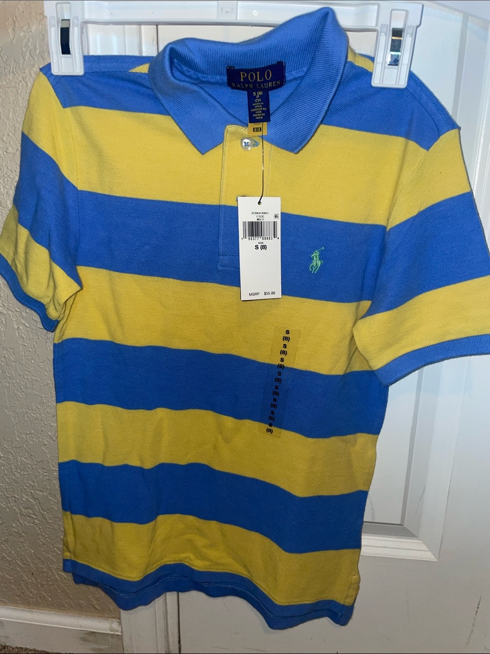 Polo by Ralph Lauren Blue and Yellow Striped Polo Shirt
